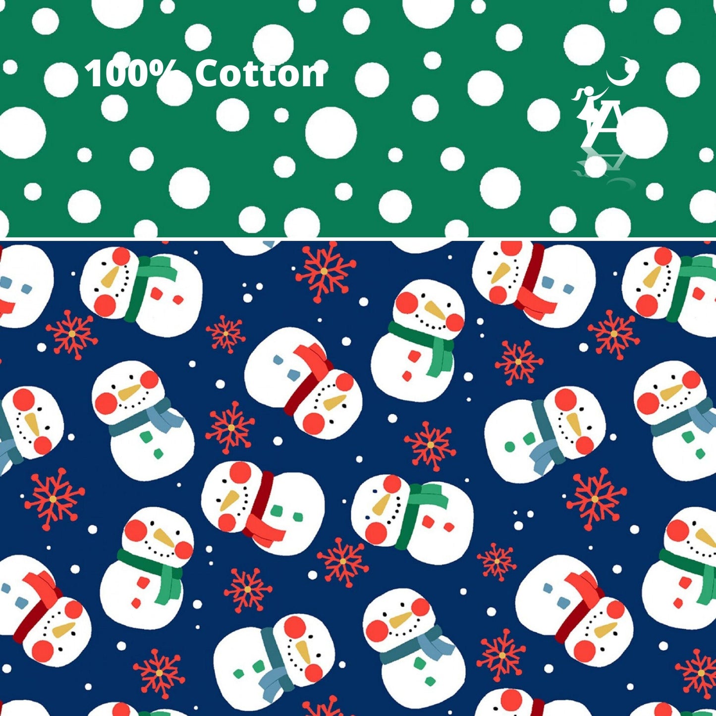 Michael Miller Fabric Michael Miller A Gnome to Fa La La Christmas Metallic Fabric Choose your cotton fabric by the yard, gnome fabric, snowman fabric