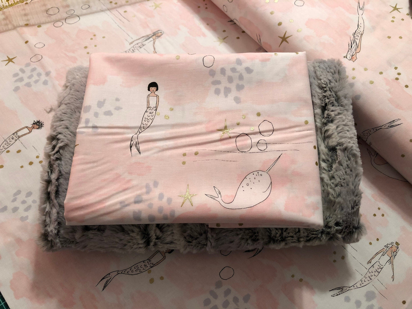 Michael Miller Fabric Sarah Jane Magic Metallic Mermaid Magic from Michael Miller