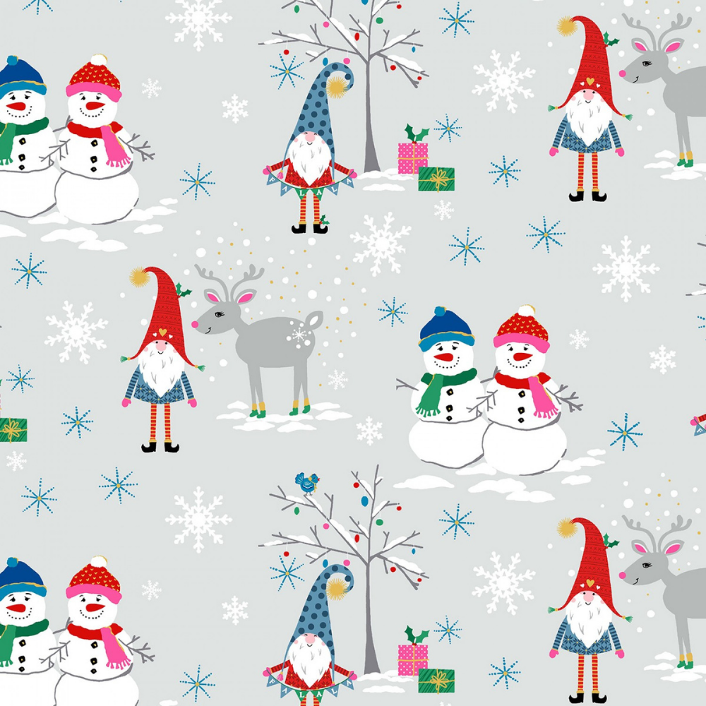 Michael Miller Quilt Kit Do the peppermint twist Gnome Beginner Level QUILT KIT finished size 50 x 70 inches, tutorial YouTube instructions