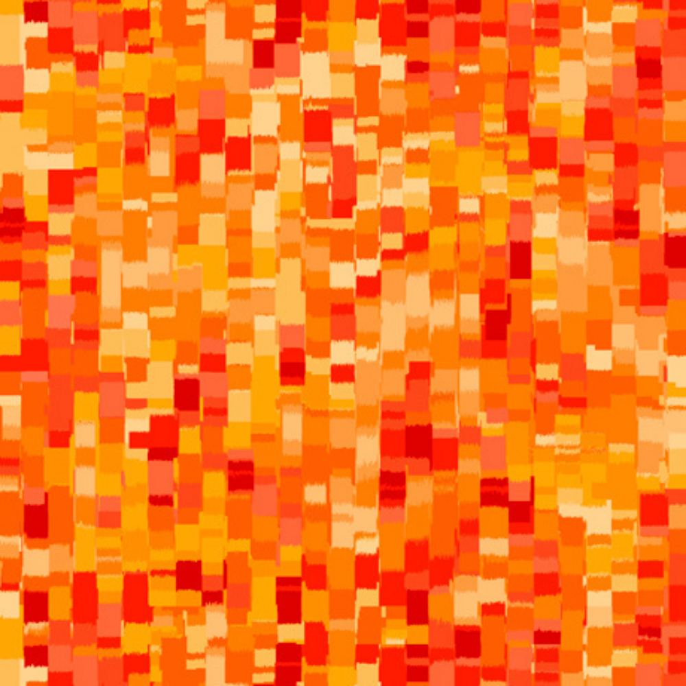QT Fabrics Fabric 1/4 yard (9"x43/44") / Pixel Orange Inspired Minecraft Fabric ORANGE Tonal Squares or SOLID Cotton Fabric, QT Fabric's Ombre Squares, Face Mask Cotton Fabric by the Yard