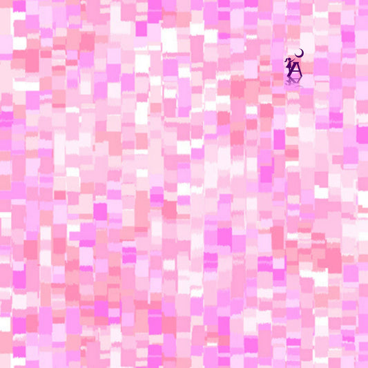 QT Fabrics Fabric 1/4 yard (9"x43/44") / Pixel Pink Inspired Minecraft Fabric PINK Tonal Squares or SOLID Pink Cotton, QT Fabric's Ombre Squares, Face Mask Cotton Fabric by the Yard