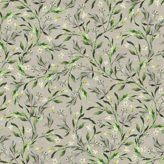 QT Fabrics Fabric FQ (18"x21") Love Never Fails Cotton Wedding Fabric Sprigs Dove by QT Fabrics