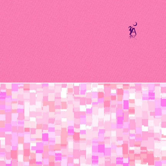 QT Fabrics Fabric Inspired Minecraft Fabric PINK Tonal Squares or SOLID Pink Cotton, QT Fabric's Ombre Squares, Face Mask Cotton Fabric by the Yard