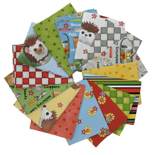 QT Fabrics Quilt Kit Who Let The Hogs Out 15 Pre-Cut Fat Quarters
