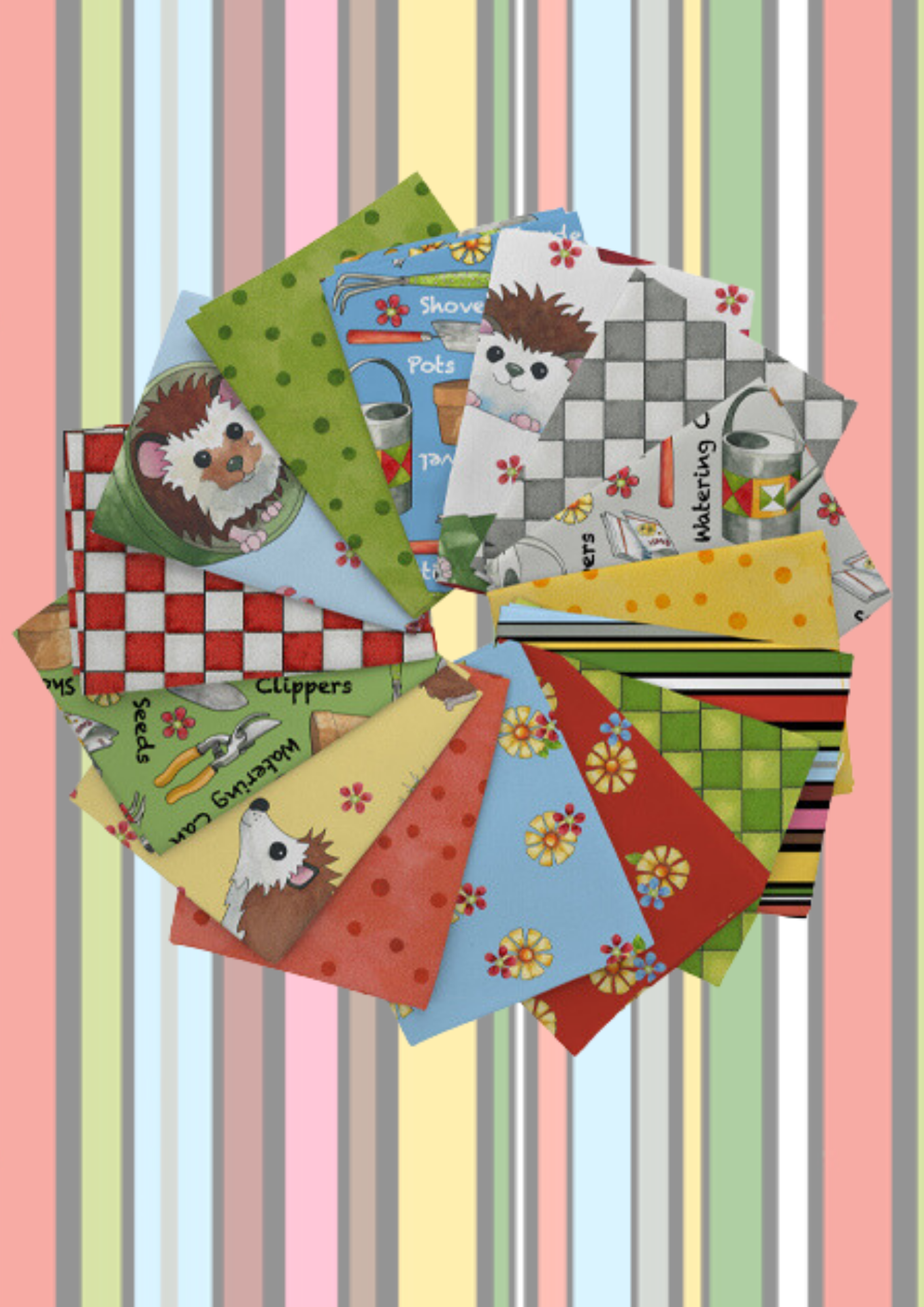 QT Fabrics Quilt Kit Who Let The Hogs Out Beginner Quilt Kit Easy as ABC and 123 Pattern for Lap Size 57" x 75" quilt