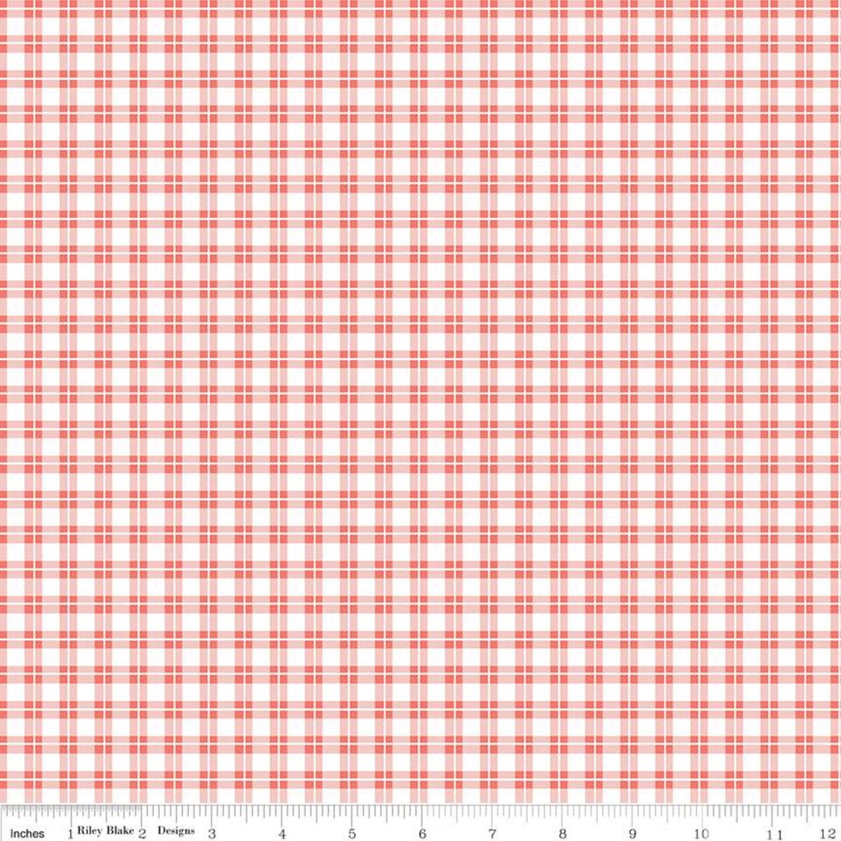 Riley Blake Fabric 2 yards (72"x44") / Pink Riley Blake Cotton, gingham fabric, plaid fabric, Harmony Farm pink Gingham, Harmony Farm green Gingham, Shabby Chic Fabric, Nature fabric