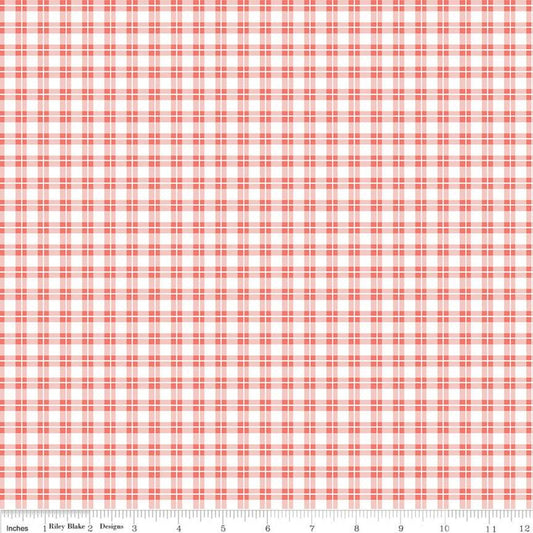 Riley Blake Fabric 2 yards (72"x44") / Pink Riley Blake Cotton, gingham fabric, plaid fabric, Harmony Farm pink Gingham, Harmony Farm green Gingham, Shabby Chic Fabric, Nature fabric