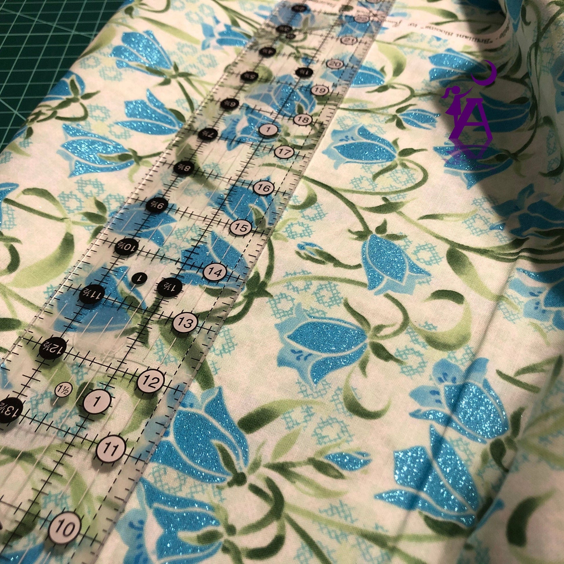 RJR Fabrics Fabric Brilliant Blooms by RJR Blue Belle Flaurie & Finch Cotton Quilting Fabric