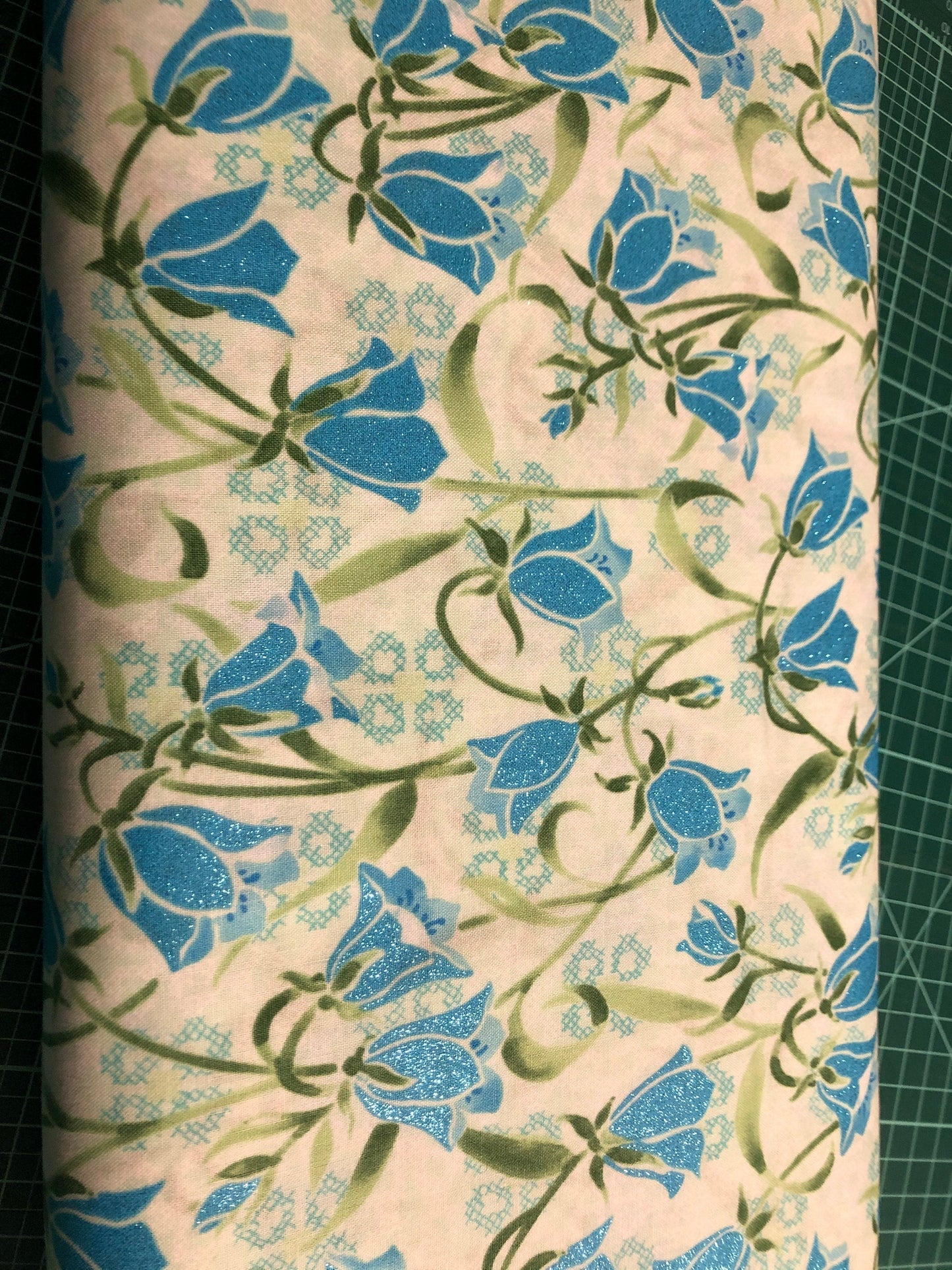 RJR Fabrics Fabric Brilliant Blooms by RJR Blue Belle Flaurie & Finch Cotton Quilting Fabric