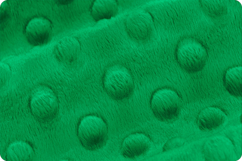 Shannon Fabrics Fabric 1 yard (36"x58/60") Kelly Green Dimple Cuddle® Minky Embossed Minky
