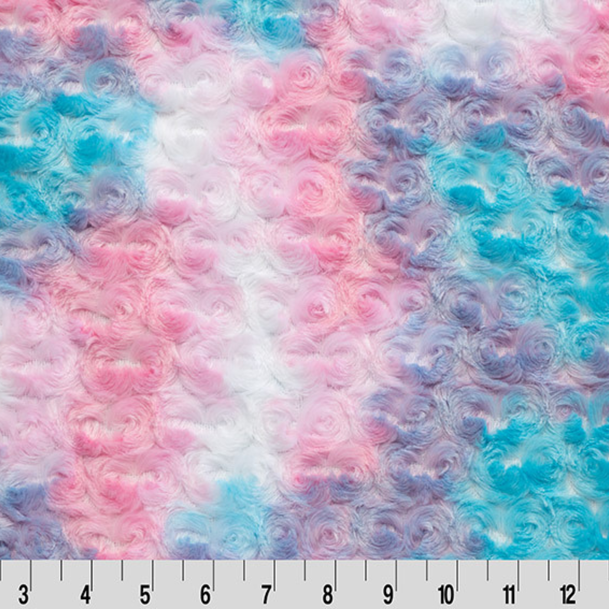 Shannon Fabrics Fabric 1 yard (36"x60") / Cotton Candy Luxe Cuddle® Rainbow Rose Cuddle® Minky in Cotton Candy, Sorbet or Vibrant
