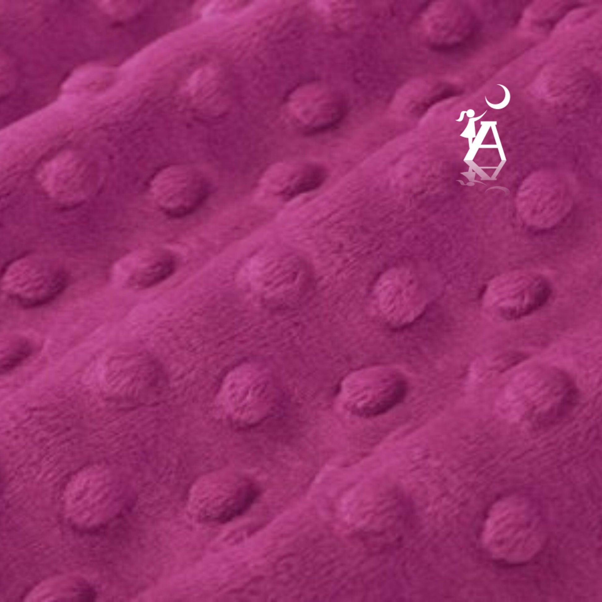 Shannon Fabrics Fabric 1 yard (36"x60") Raspberry Dimple Cuddle Minky Embossed Fabric