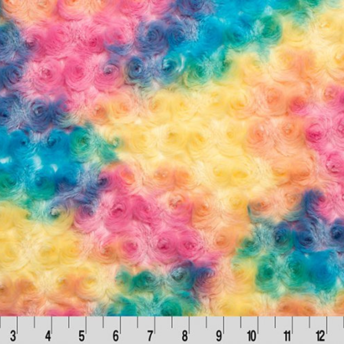 Shannon Fabrics Fabric 1 yard (36"x60") / Sorbet Luxe Cuddle® Rainbow Rose Cuddle® Minky in Cotton Candy, Sorbet or Vibrant