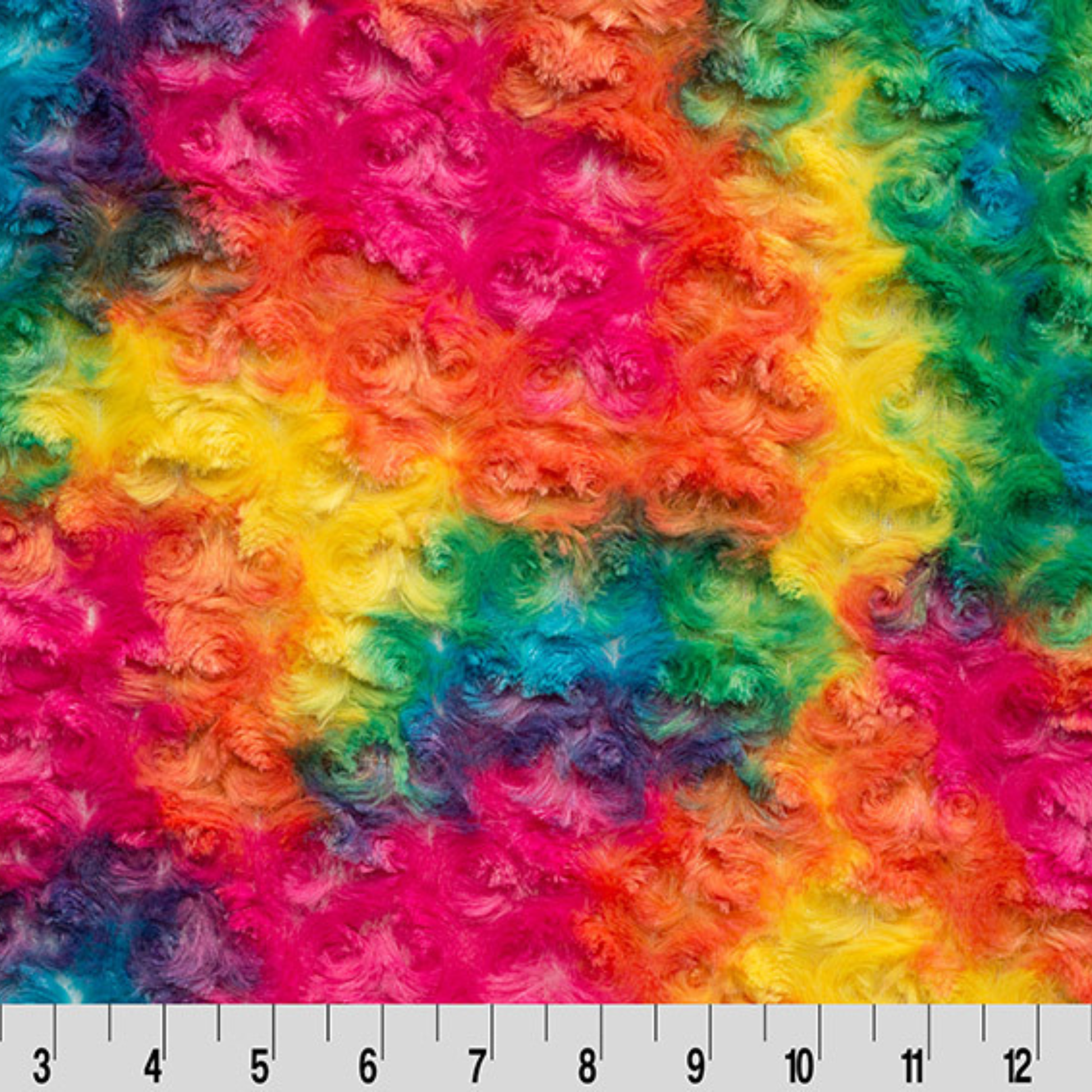 Shannon Fabrics Fabric 1 yard (36"x60") / Vibrant Luxe Cuddle® Rainbow Rose Cuddle® Minky in Cotton Candy, Sorbet or Vibrant