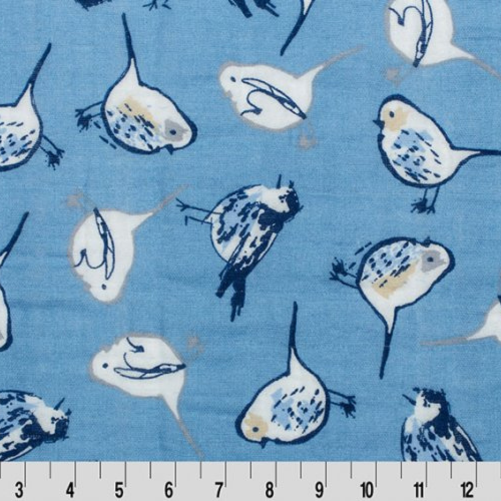 Shannon Fabrics Fabric 2 yards (72"x48") / Print Bluebell Embrace Cotton Fabric (Double Gauze Cotton) Discontinued by Shannon Fabrics