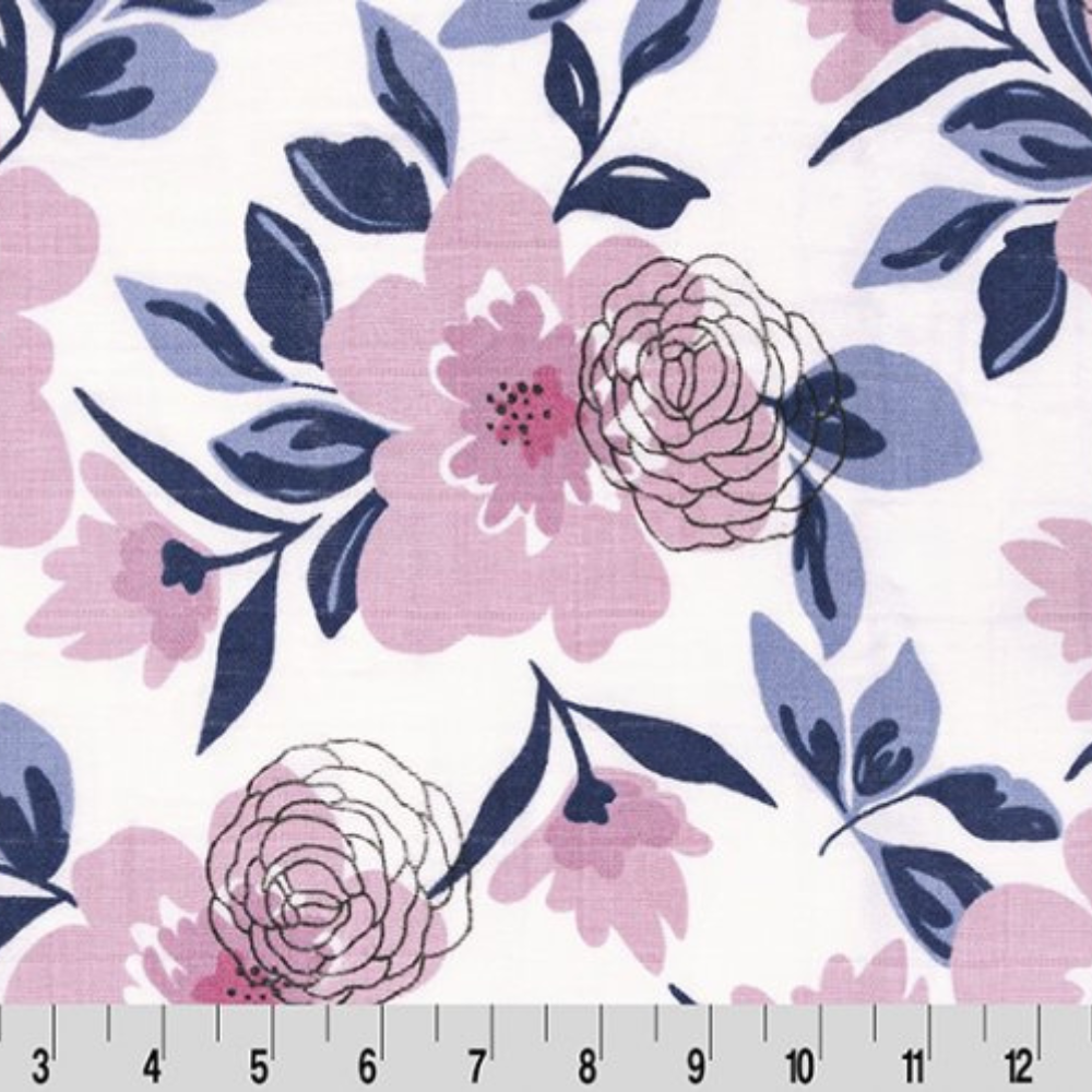 Shannon Fabrics Fabric 2 yards (72"x48") / Print Flower Shower Embrace Cotton Fabric (Double Gauze Cotton) Discontinued by Shannon Fabrics