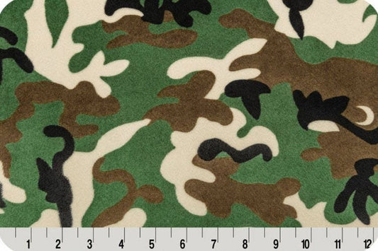 Shannon Fabrics Fabric 2 yards (72"x60") Camouflage Green Cuddle® MINKY