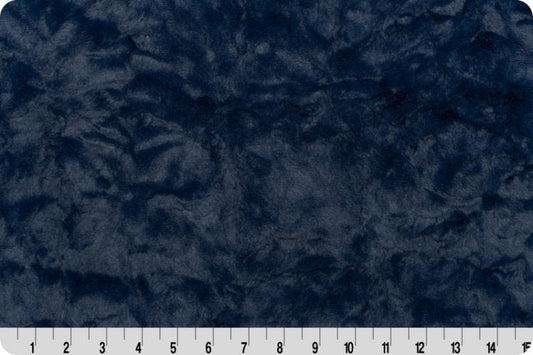 Shannon Fabrics Fabric 2 yards (72"x60") Luxe Cuddle® in Navy Marble Minky 1 yard and 14 inch piece EOB