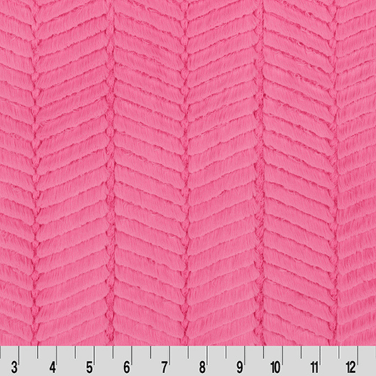 Shannon Fabrics Fabric 2 yards (72"x60") Luxe Cuddle® Ziggy HOT PINK Minky While Supplies Last