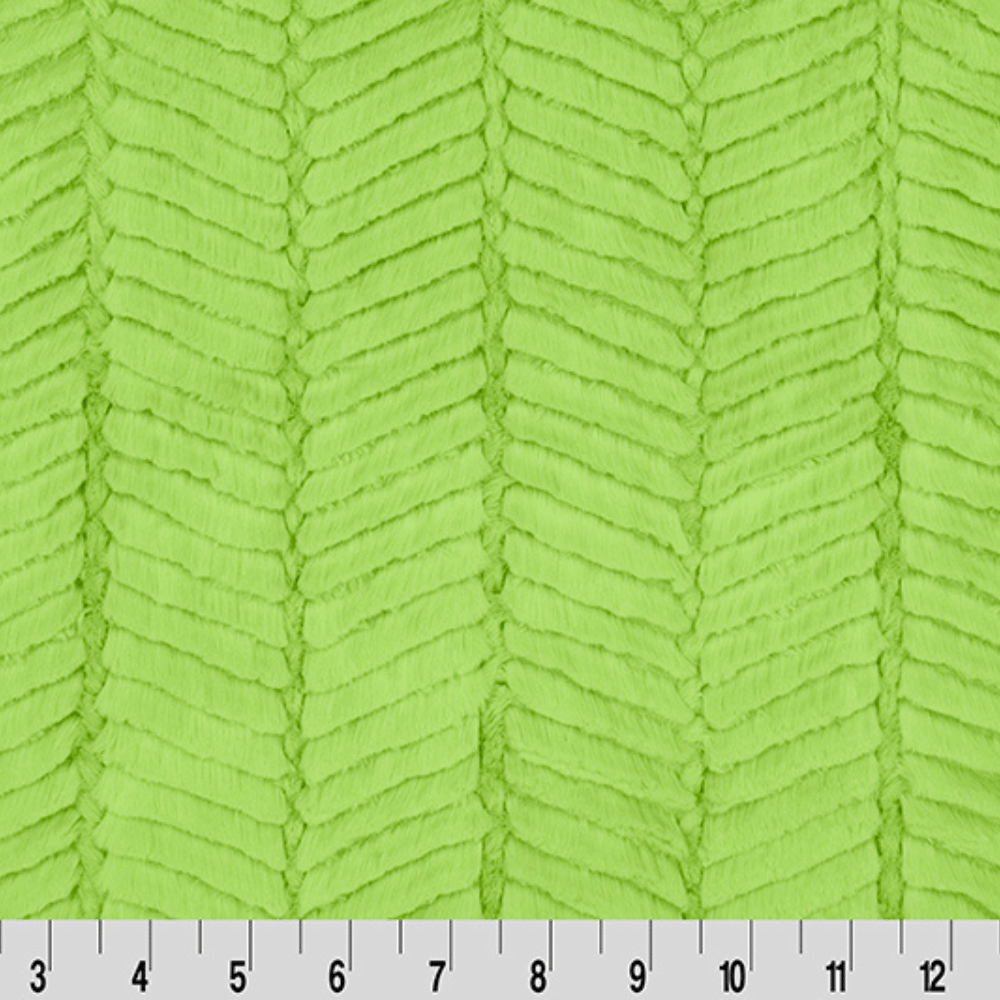 Shannon Fabrics Fabric 2 yards (72"x60") Luxe Cuddle® Ziggy LIME Minky While Supplies Last