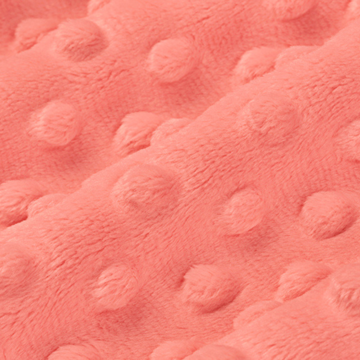 Shannon Fabrics Fabric Coral Paris Pink, Coral, or Bubblegum Dimple Cuddle® Minky Embossed Minky Sold in Two Yard Cuts