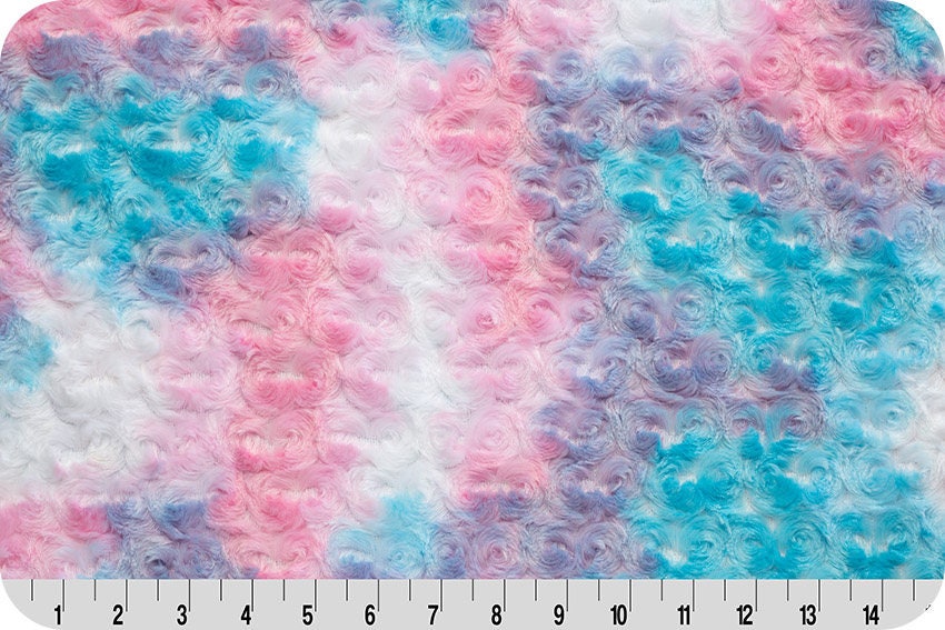 Shannon Fabrics Fabric Luxe Cuddle® Rainbow Rose Cuddle® Minky in Cotton Candy, Sorbet or Vibrant