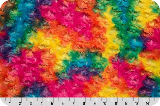 Shannon Fabrics Fabric Luxe Rainbow Rose Minky Vibrant by Shannon Fabrics, Minky CUDDLE fabric
