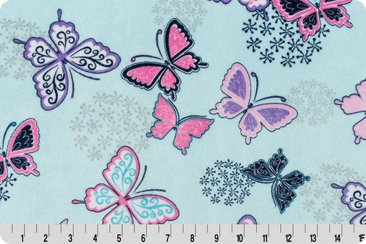 Shannon Fabrics Fabric Shannon Fabrics, Butterfly Wings Cuddle®, Navy Minky, Nature Fabric, Cuddle Fabric, Dandelion Fabric, Cuddle Minky