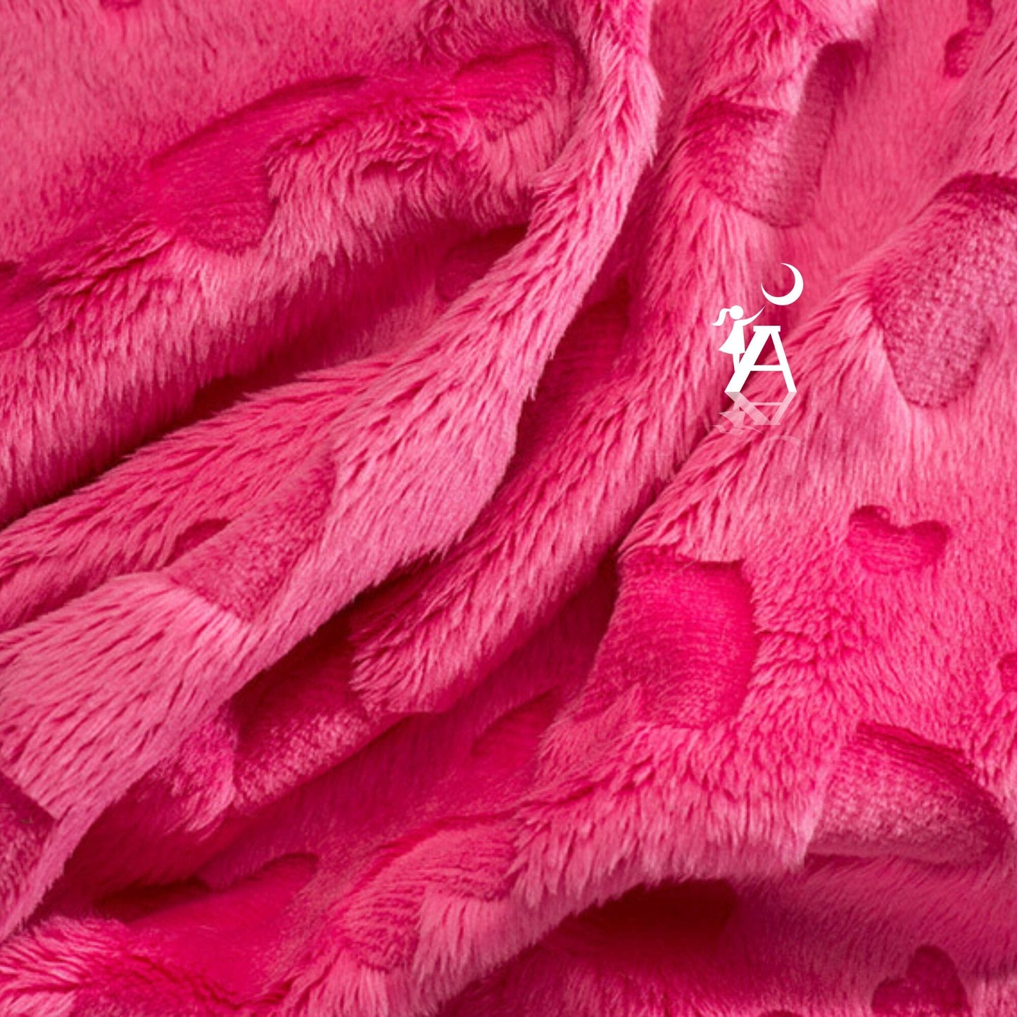 Shannon Fabrics Fabric Valentine Gnomes Digital Cuddle Scarlet, Shannon Digital Cuddle Fabric, Valentine's Fabric, MINKY by the yard, Gnome Minky