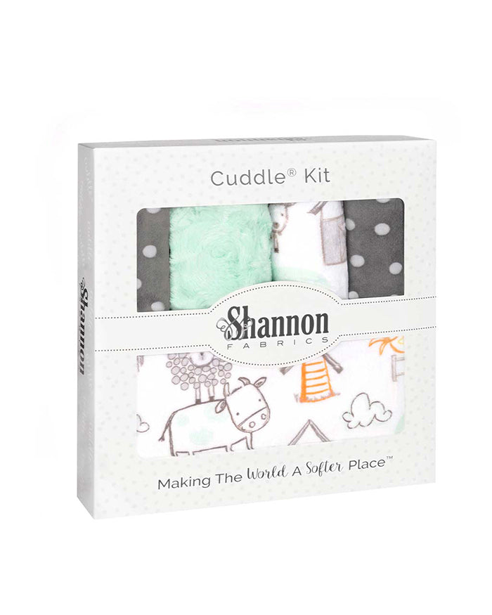 Shannon Fabrics Quilt Kit Bambino Cuddle® Kit Hay, There! Quilt Kit includes backing with FREE Sew Together Tuesday Video Tutorial