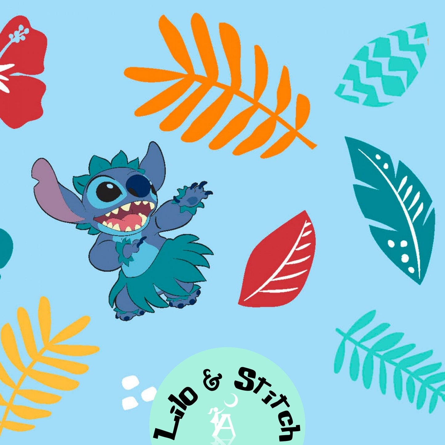 Springs Creative Fabric Springs Creative Lilo and Stitch Bundle with Lilo and Stitch Panel, Lilo & Angel fabric, Disney Licensed Fabric
