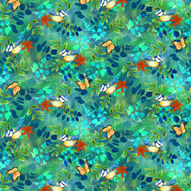 Studio E Auburn Fox Fabric bundle available as FQ, 1/2 yard or 1 yard with 2 panels (8 fabric pieces & 2 panels)