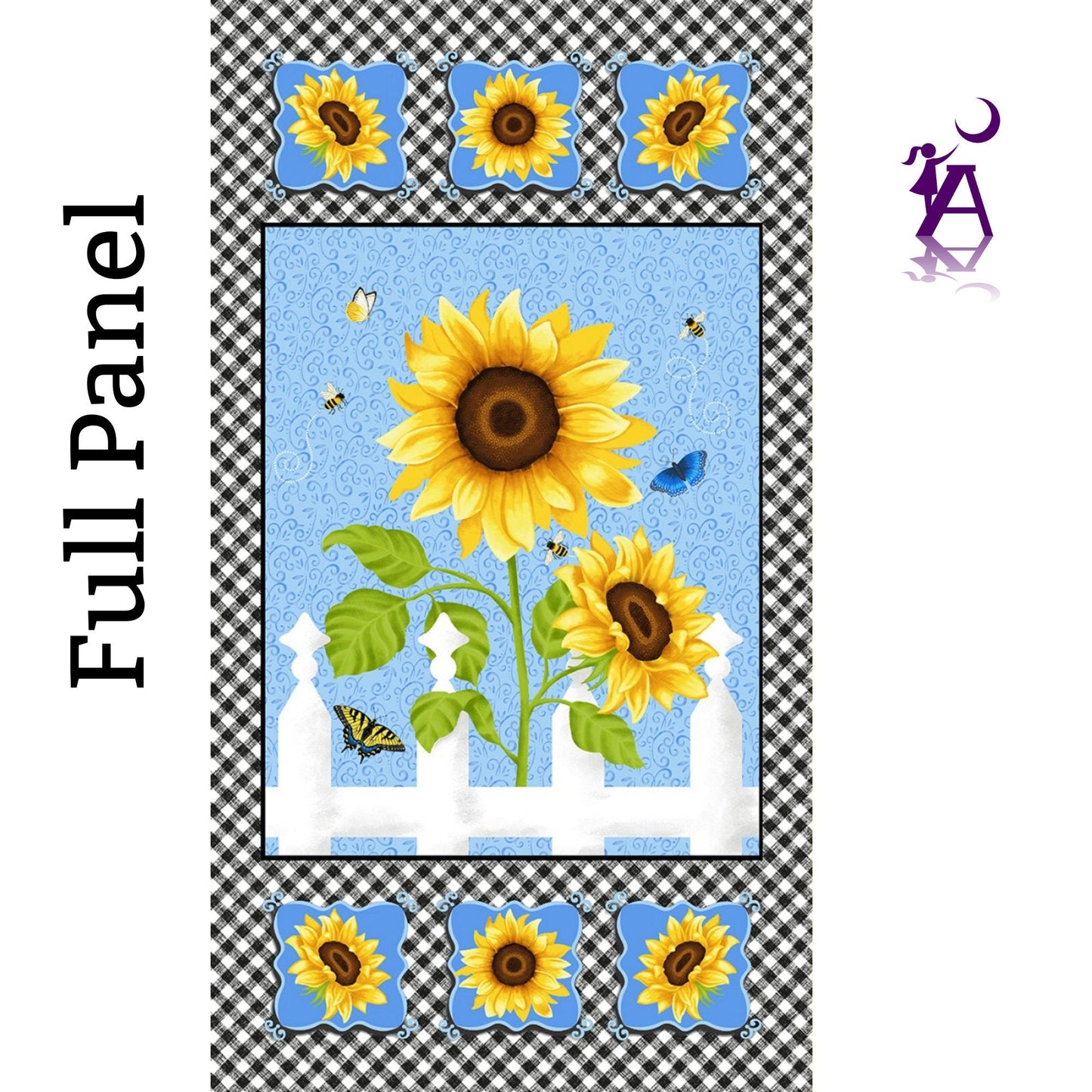 Studio E Fabric Sunny Sunflowers by Studio E Fabric Bundle, FQ Bundle Fabric, Honey Bee Cotton Fabric, Sunflower Panel, Sunflower Blocks, Bee Fabric