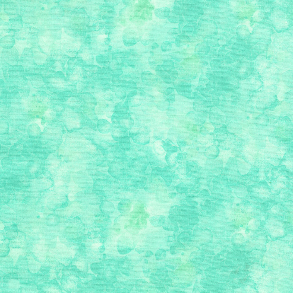 Timeless Treasures Fabric 1/4 yard (9"x44") Solid-Ish Watercolor Texture KIM-6100 Aqua Green Cotton Blender Fabric by the Yard