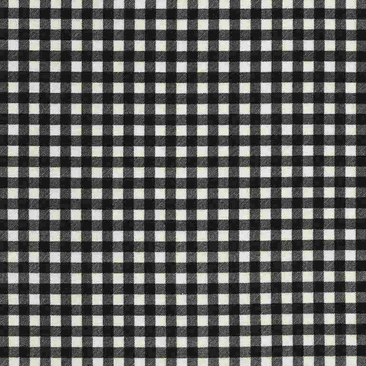 Timeless Treasures Fabric 1 yard (36"x44") Black Gingham Cotton fabric from Home is Where My Honey Is by Timeless Treasures