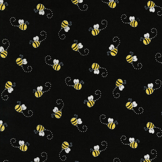 Timeless Treasures Fabric 1 yard (36"x44") Honey bee fabric by Gail Cadden, bumblebee fabric, Beeloved Fabric, Timeless Treasures You are My Sunshine Fabric, Honeybee Fabric