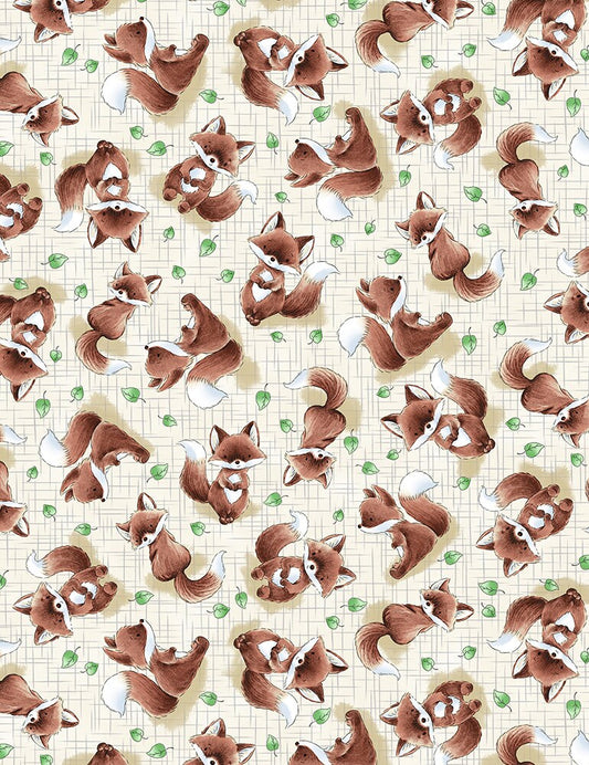 Timeless Treasures Fabric 2 yards (72"x44") Fox Cotton Fabric, Bunnies by the Bay by Timeless Treasures