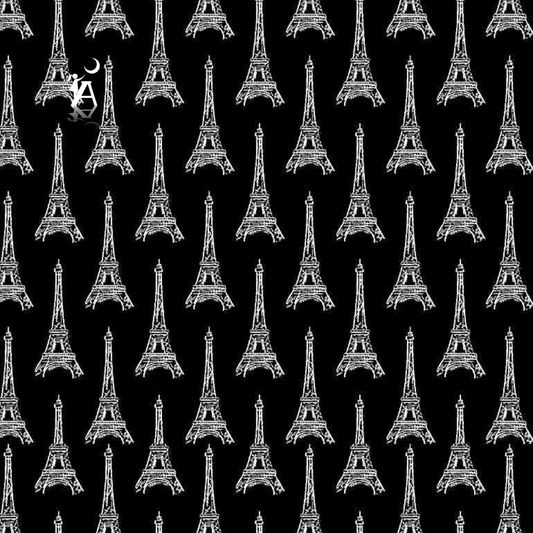 Timeless Treasures Fabric FQ (18"x21") Eiffel Tower Repeat Bonjour Parisian Paris Fabric Yardage by Timeless Treasures