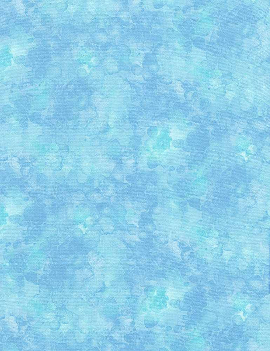 Timeless Treasures Fabric FQ (18"x21") Solid-Ish Watercolor Texture KIM-6100 Dream Blue Cotton Fabric by the Yard