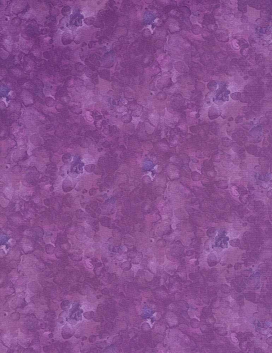 Timeless Treasures Fabric FQ (18"x21") Solid-Ish Watercolor Texture KIM-6100 Grape Purple Cotton Fabric by the Yard