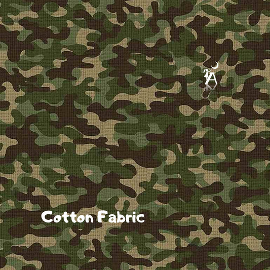 Timeless Treasures Fabric FQ (18"x36") Camouflage Green Timeless Treasures Designer Cotton Fabric