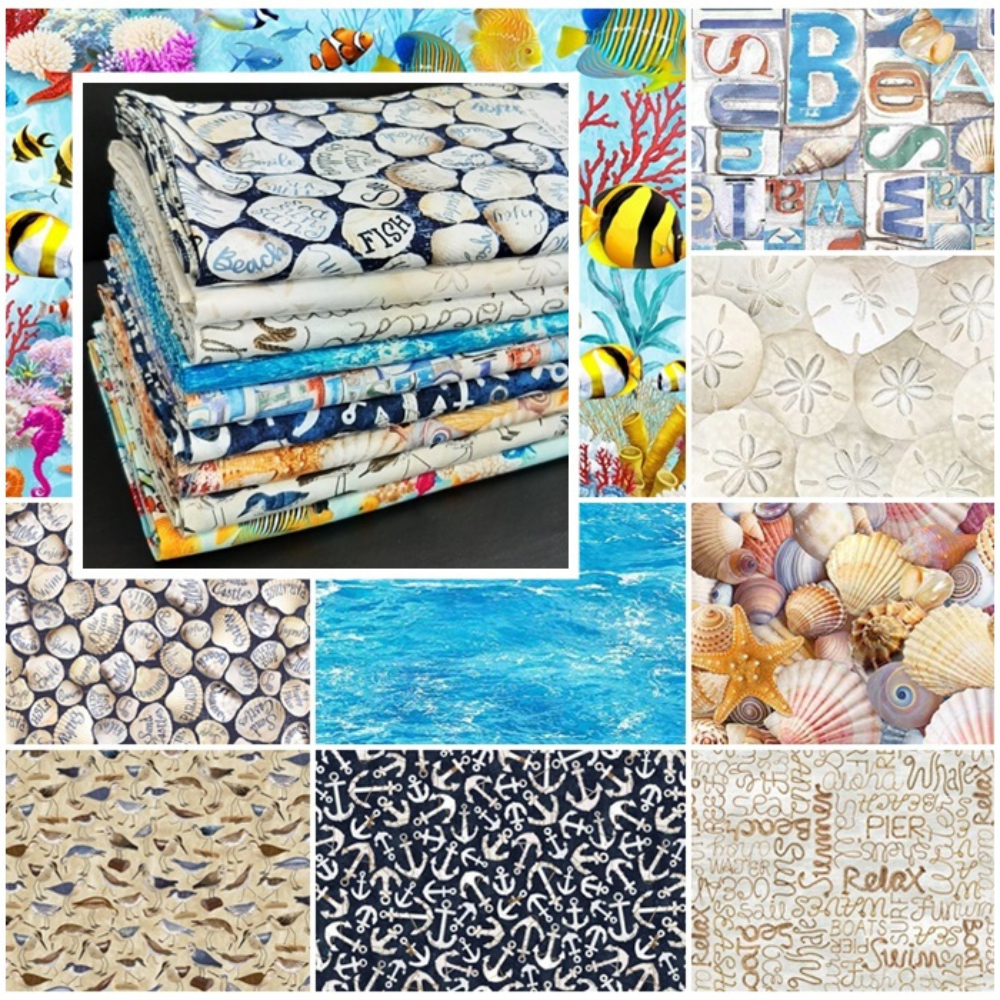 Beach and Nautical Fabric Bundles by Timeless Treasures 9 prints plus –  Angels Neverland