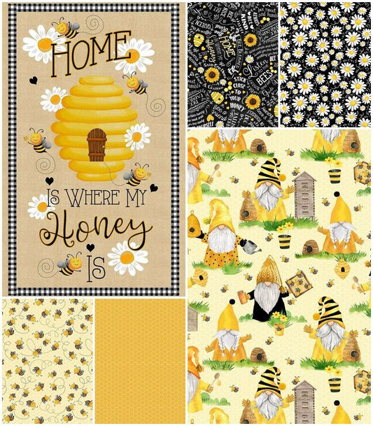 Timeless Treasures Fabric FQ Bundle Home Is Where My Honey Is Collection Bundle