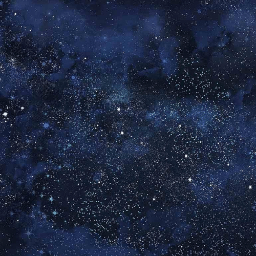 Timeless Treasures Fabric FQ Love you to The Moon and Back Night Sky Navy Star C-8349 Cotton Fabric by Timeless Treasures
