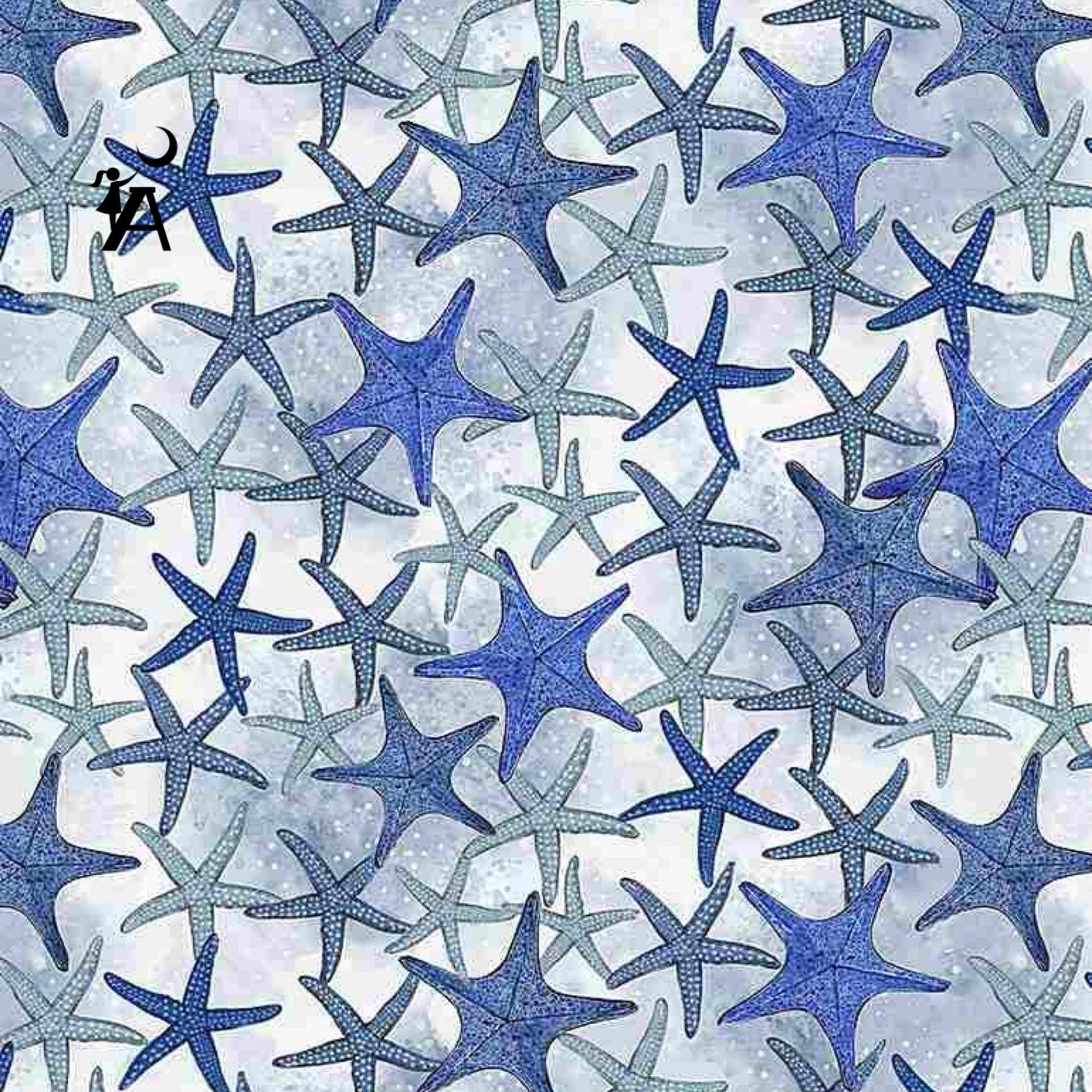 Timeless Treasures Fabric Thomas Little Ocean Blue Beach Fabric & Nautical Fabric Bundle by Timeless Treasures 8 prints
