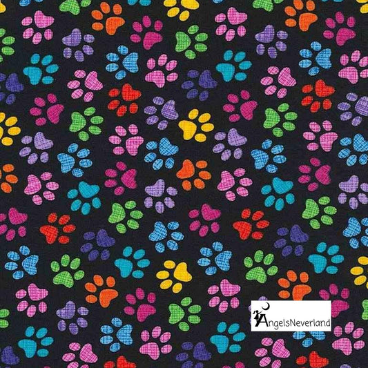 Timeless Treasures Fabric Timeless Treasures Paws by Gail Cadden Paw Prints Fabric