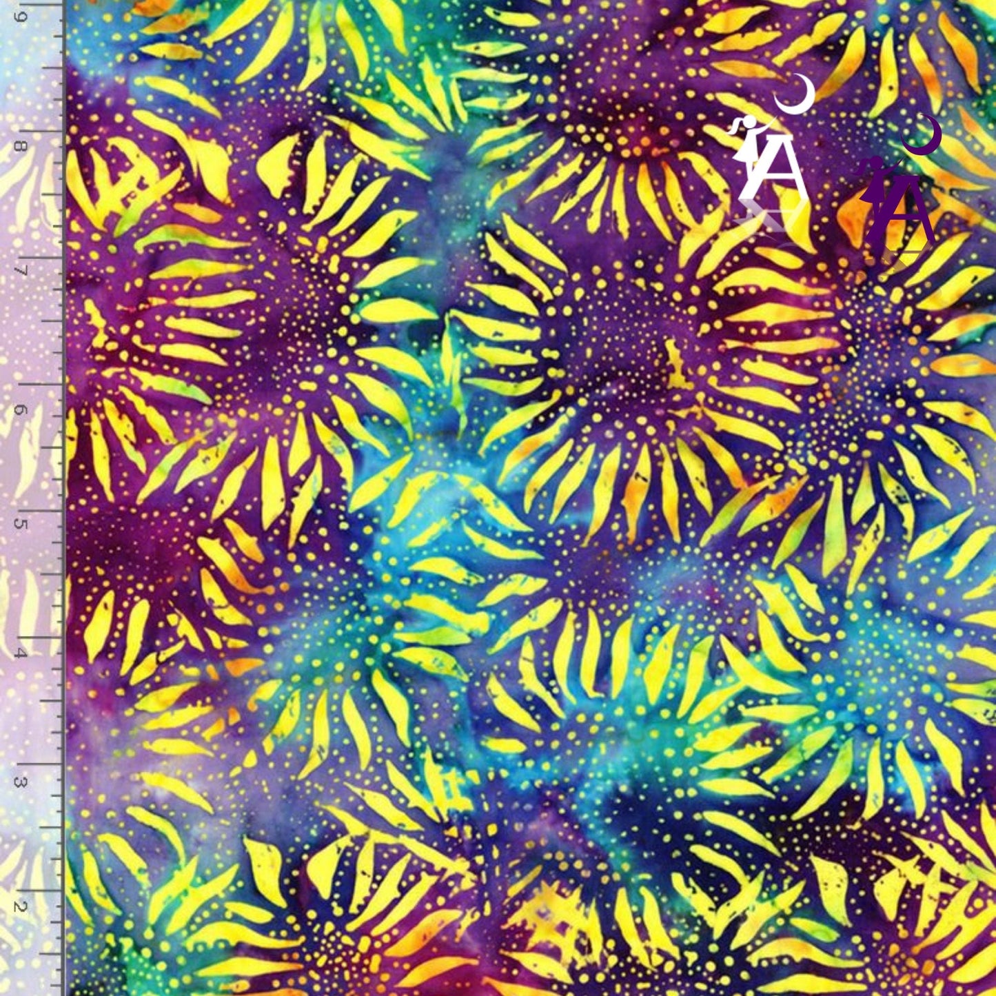 Timeless Treasures Fabric Timeless Treasures Tonga Sunflower Burst, Sunflower fabric, Cotton Sunflower Fabric, batik cotton fabric