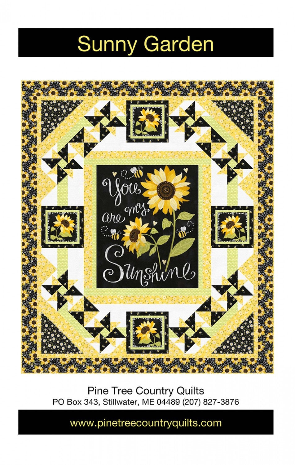 Timeless Treasures Quilt Kit QuiltKit NO BACKING You are my Sunshine Sunny Garden Pinetree Country QUILT KIT