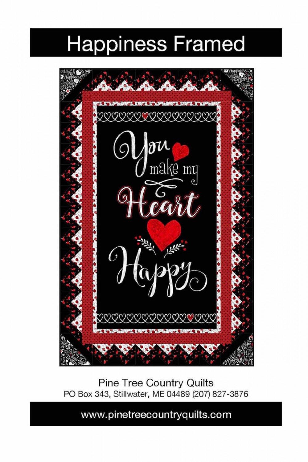 Timeless Treasures Quilt Kit You Make My Heart Happy QUILT KIT by Pinetree County, Timeless Treasures Cotton Fabric, Ladybug Quilt Kit, Ladybugs & Red Birds Quilt