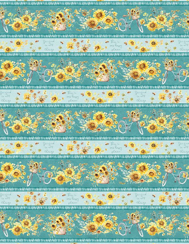 Wilmington Prints Fabric Bundle Copy of Wilmington Prints Sunflower Sweet 1 yard Bundled Fabric Collection by Lisa Audit Panel plus 13 coordinating prints in 1 yard cuts